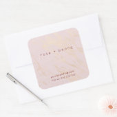 Blush Pink Elegant Candle Cosmetische Sticker Labe (Envelop)