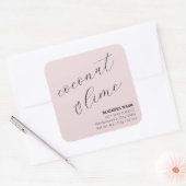 Blush Pink Elegant Candle Cosmetische Sticker Labe (Envelop)