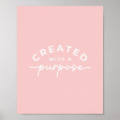 Blush Pink Elegant Christelijk Quote Poster (Voorkant)