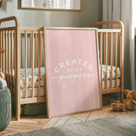 Blush Pink Elegant Christelijk Quote Poster