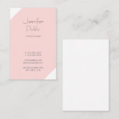 Blush Pink Elegant Clean Plain Luxe Professional Visitekaartje (Voorkant / Achterkant)