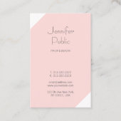 Blush Pink Elegant Clean Plain Luxe Professional Visitekaartje (Voorkant)