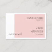 Blush Pink Elegant Company Modern Simple Sjabloon Visitekaartje (Achterkant)