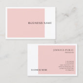 Blush Pink Elegant Company Modern Simple Sjabloon Visitekaartje (Voorkant / Achterkant)