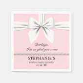 Blush Pink Elegant Fancy Tiffany Baby shower Servet (Voorkant)
