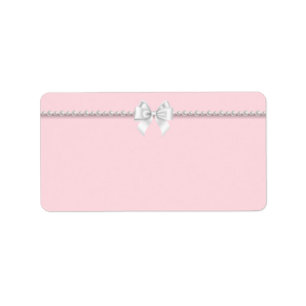 Blush Pink Elegant Fancy Tiffany Theme Etiket