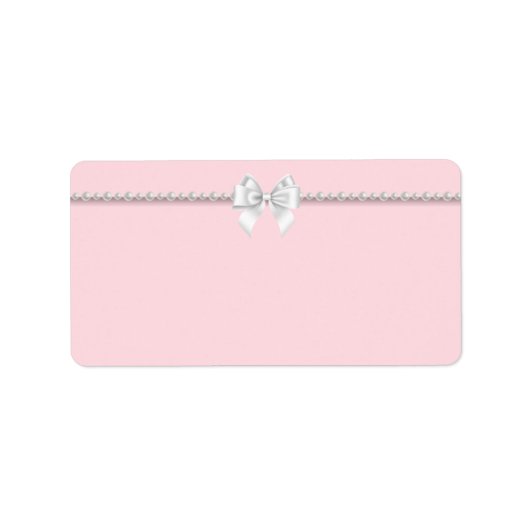 Blush Pink Elegant Fancy Tiffany Theme Etiket (Voorkant)