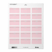 Blush Pink Elegant Fancy Tiffany Theme Etiket (Full Sheet)