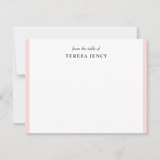 Blush Pink Elegant | Feminine From the Desk Notitiekaartje (Voorkant)