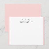 Blush Pink Elegant | Feminine From the Desk Notitiekaartje (Voorkant / Achterkant)