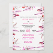 Blush Pink Elegant Gold Wedding Invitation , Whit Save The Date (Voorkant)