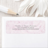 Blush Pink Elegant Marble Wedding Etiket (Insitu)