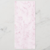 Blush Pink Elegant Marble Wedding Menu (Achterkant)
