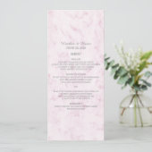 Blush Pink Elegant Marble Wedding Menu (Staand voorkant)