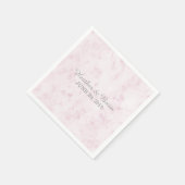 Blush Pink Elegant Marble Wedding Servet (Hoek)