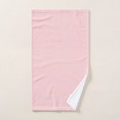 Blush Pink Elegant Minimal Script Naam Monogram Bad Handdoek (Handdoek)