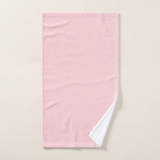 Blush Pink Elegant Minimal Script Naam Monogram Bad Handdoek (Handdoek)