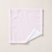 Blush Pink Elegant Minimalist Monogram Naam Bad Handdoek (Wasdoekje)