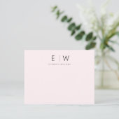 Blush Pink Elegant Modern Minimalist Dank u (Staand voorkant)