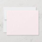 Blush Pink Elegant Modern Minimalist Dank u (Achterkant)