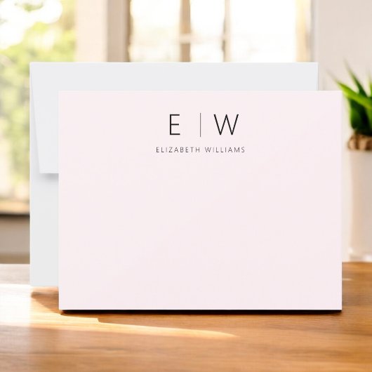 Blush Pink Elegant Modern Minimalist Dank u