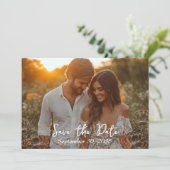 Blush Pink Elegant Modern Minimalist Weddenschap Save The Date (Staand voorkant)