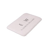 Blush Pink Elegant Modern Minimalistisch Monogram  Badmat (Gekanteld)