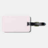 Blush Pink Elegant Modern Minimalistisch Monogram Bagagelabel (Achterkant horizontaal)