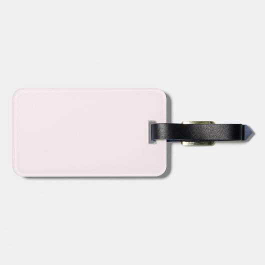Blush Pink Elegant Modern Minimalistisch Monogram  Bagagelabel (Achterkant horizontaal)