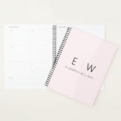 Blush Pink Elegant Modern Minimalistisch Monogram  Planner (Display)