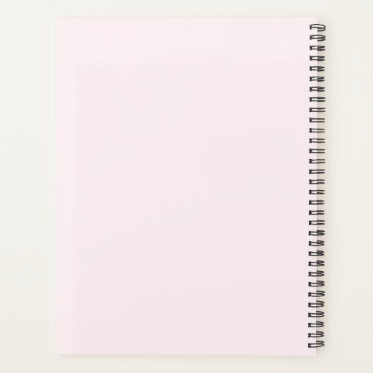 Blush Pink Elegant Modern Minimalistisch Monogram  Planner (Achterkant)