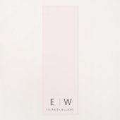 Blush Pink Elegant Modern Minimalistisch Monogram  Yogamat (Voorkant)