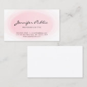 Blush Pink Elegant Moderne Minimalistische Typogra Visitekaartje (Voorkant / Achterkant)