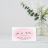 Blush Pink Elegant Moderne Minimalistische Typogra Visitekaartje (Staand voorkant)