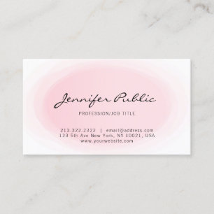 Blush Pink Elegant Moderne Minimalistische Typogra Visitekaartje