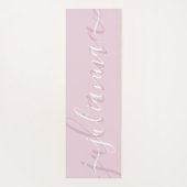 Blush Pink Elegant Naam Script Minimalist Custom Yogamat (Achterkant)
