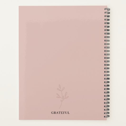 Blush Pink Elegant Planner (Achterkant)
