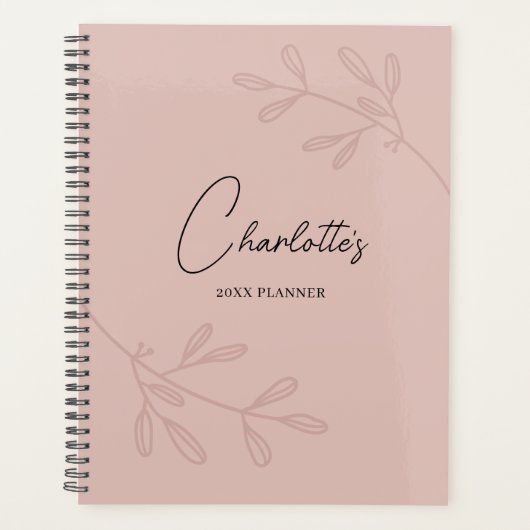 Blush Pink Elegant Planner (Voorkant)