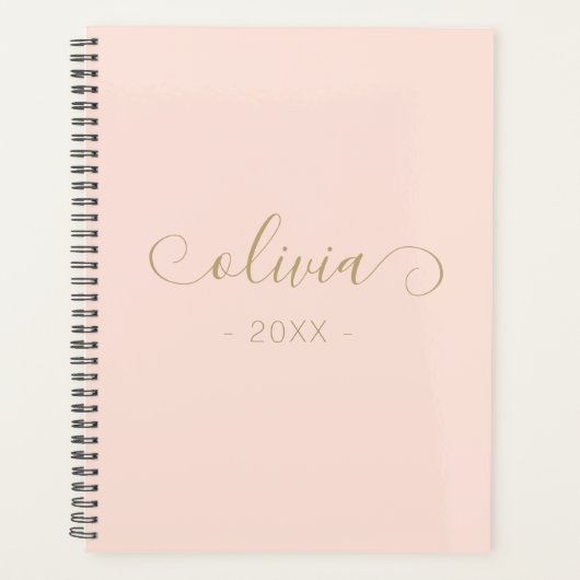 Blush Pink Elegant Script 2024 Planner (Voorkant)