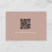 Blush pink elegant script wedding website RSVP Informatiekaartje (Achterkant)