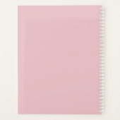Blush Pink Elegant Simple Minimalist, op maat Planner (Achterkant)