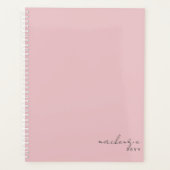 Blush Pink Elegant Simple Minimalist, op maat Planner (Voorkant)