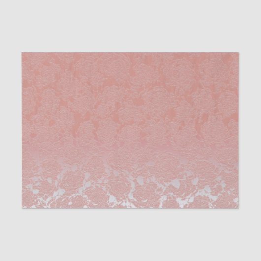 Blush Pink Elegant Succulent Pattern Decoupage Tissuepapier (Voorkant)