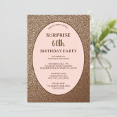 Blush Pink Elegant Surprise 60ste verjaardag digit Kaart (Staand voorkant)