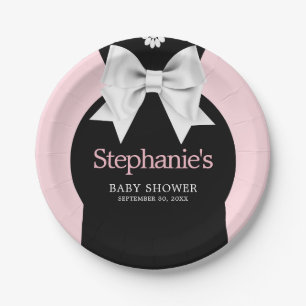Blush Pink Elegant Tiffany Chic Fancy Baby shower Papieren Bordje