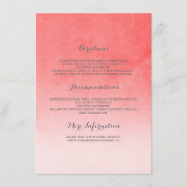 Blush Pink Elegant Wedding Details Informatiekaartje