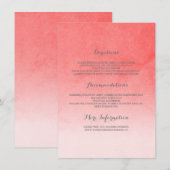 Blush Pink Elegant Wedding Details Informatiekaartje (Voorkant / Achterkant)