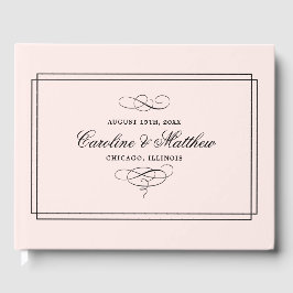 Blush Pink Elegant Wedding Guest Books Gastenboek