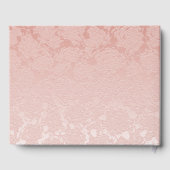 Blush Pink Elegant Wedding Reception Monogram Gastenboek (Achterkant)
