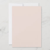 Blush Pink Elegante Botanische Monogram Huwelijk Kaart (Achterkant)